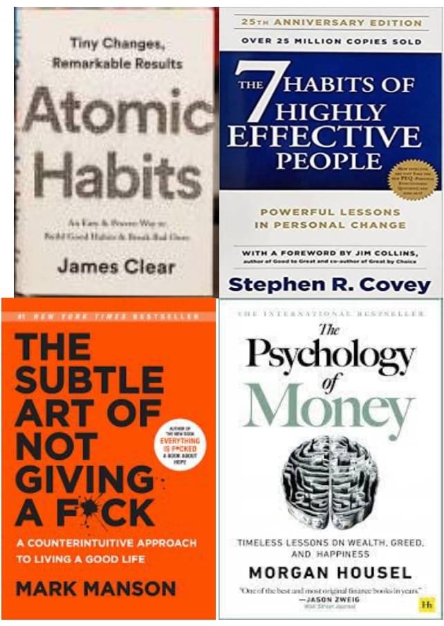 Atomic Habits + 7 Habits + Subtle Art + The Psychology of Money Atomic Habits + 7 Habits + Subtle Art + The Psychology of Money