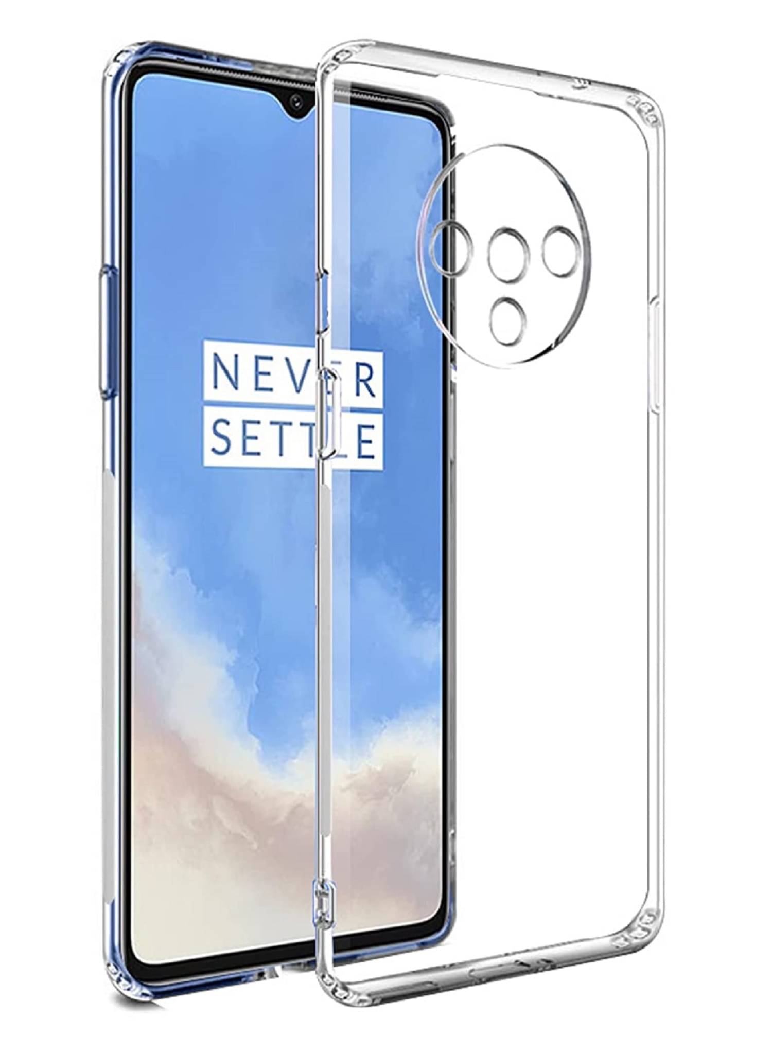     			Case Vault Covers - Transparent Silicon Silicon Soft cases Compatible For OnePlus 7T ( Pack of 1 )