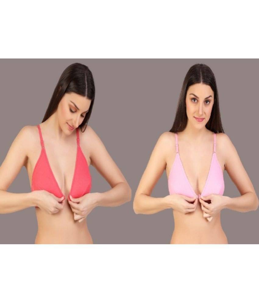 Desiprime Pack of 2 Cotton Non Padded Women's Minimizer Bra ( Multicolor ) Desiprime Pack of 2 Cotton Non Padded Women's Minimizer Bra ( Multicolor )