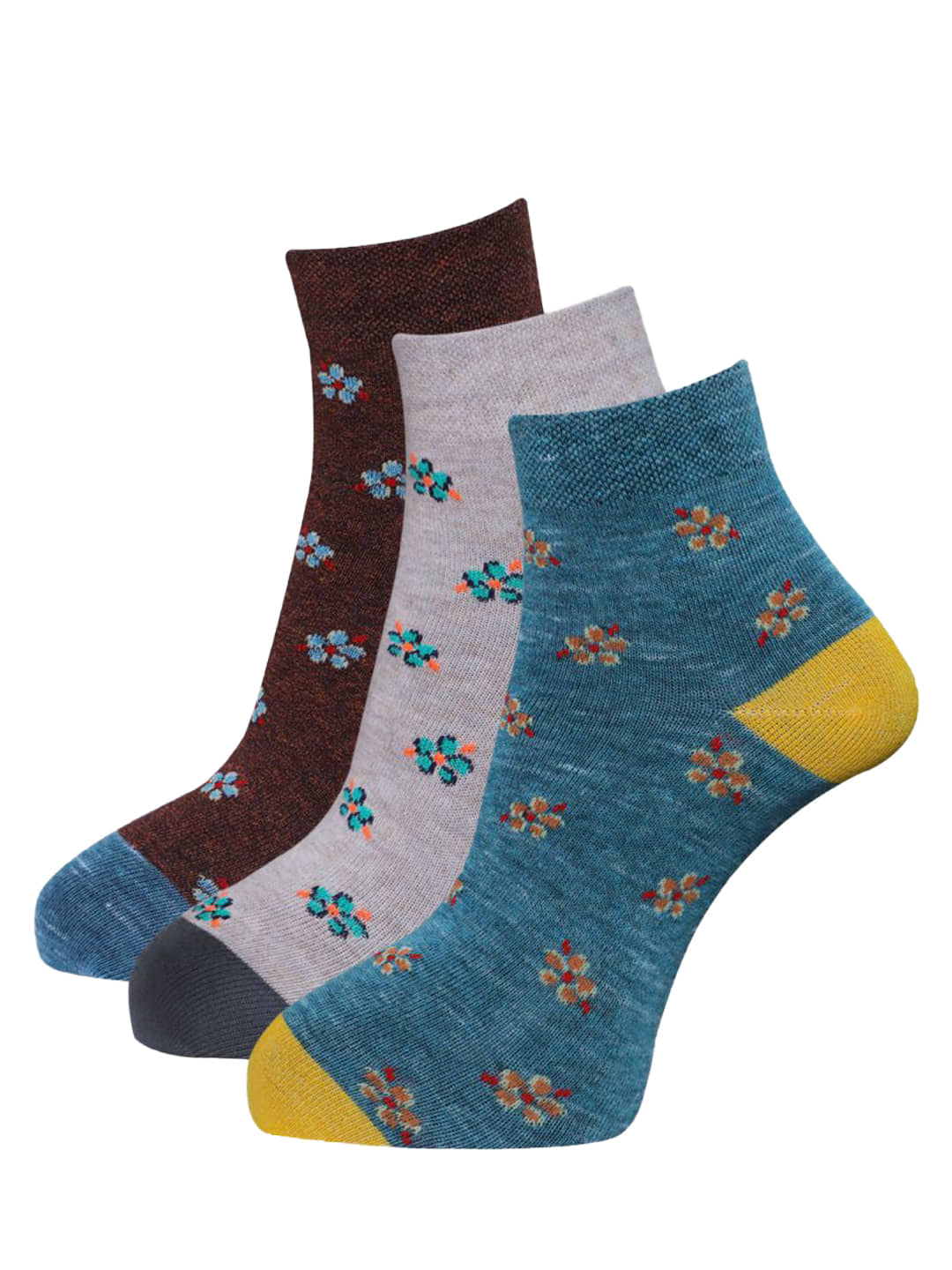 Dollar - Multicolor Cotton Women's Ankle Length Socks ( Pack of 3 ) - Socks | Buy online on ZillyBuy