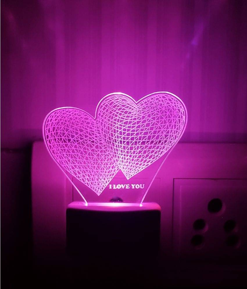 DIONA Night Lamp Two Hearts Love You Forever Romantic Couple Valentine Day DIONA Night Lamp Two Hearts Love You Forever Romantic Couple Valentine Day