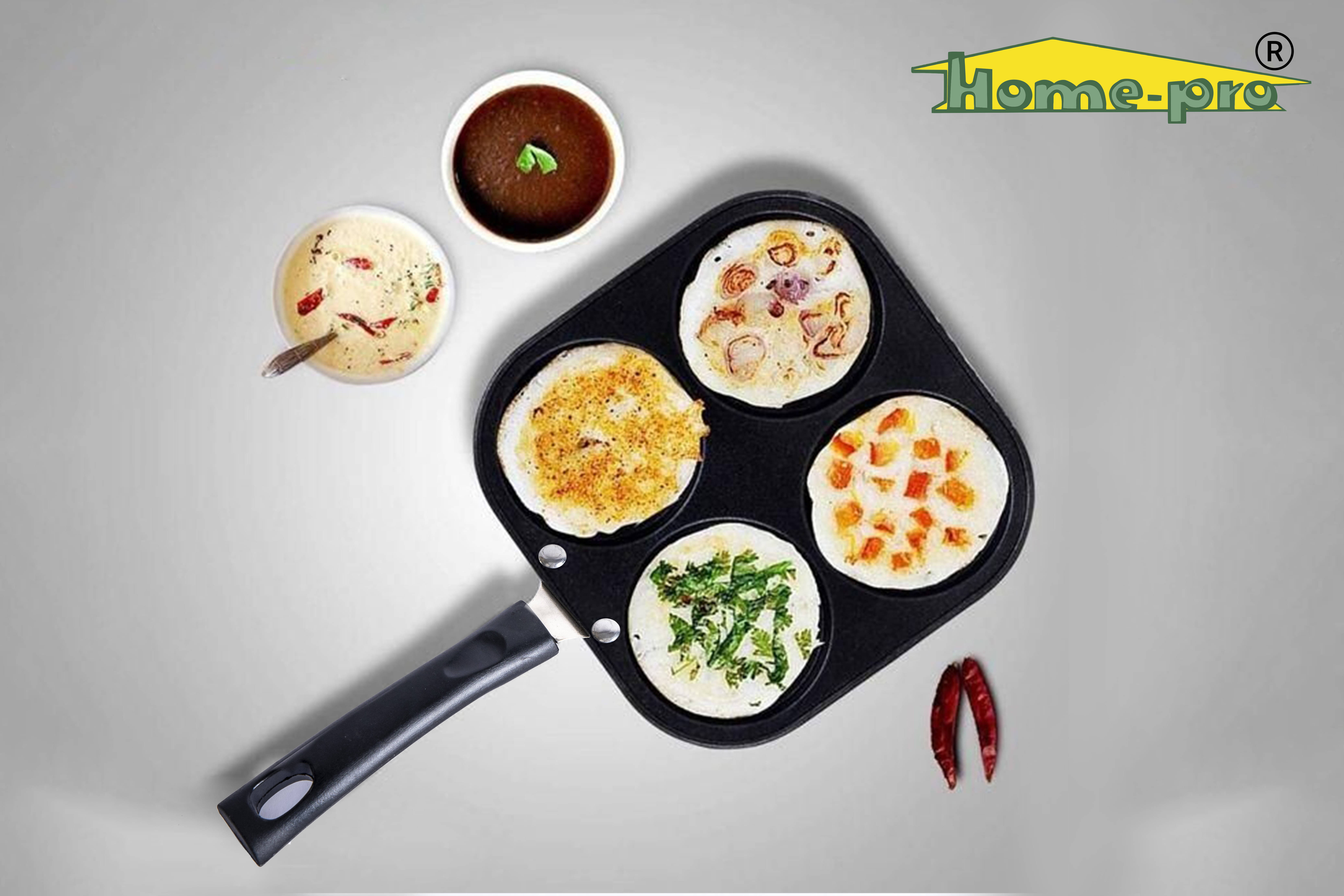     			HomePro - Uttampam PK 1 Aluminium Non-Stick Grill Pan 1200 ml ( Pack of 1 )