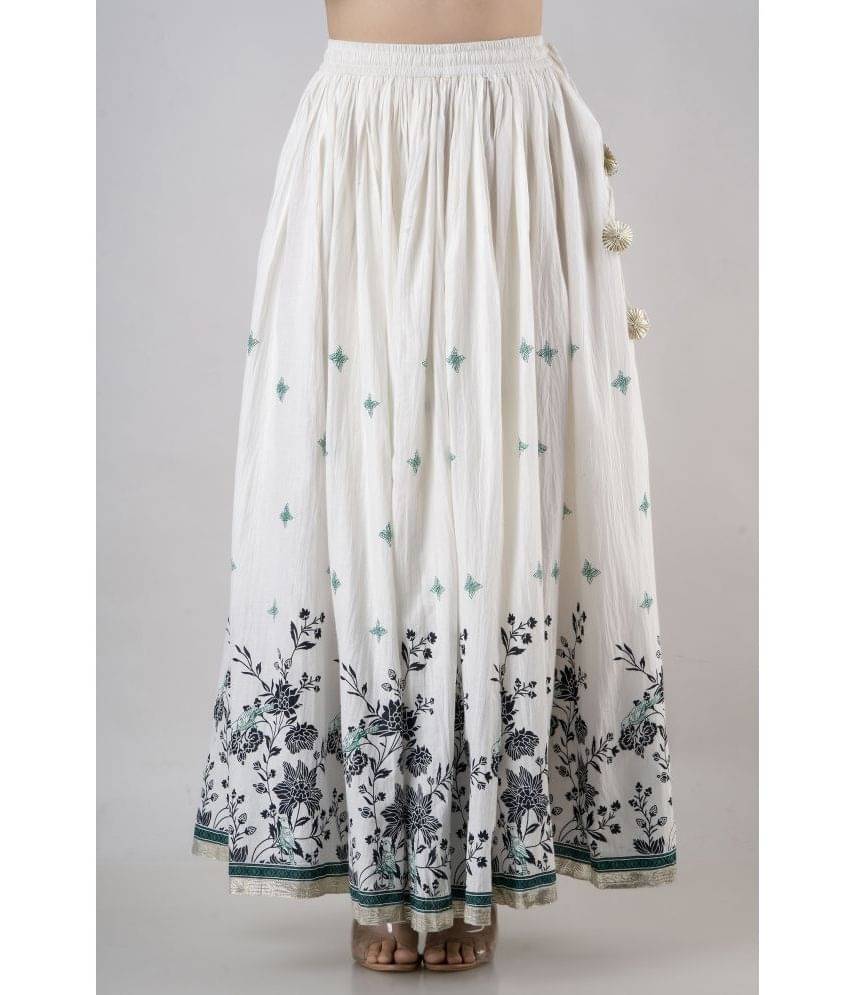     			JFT JAIPUR FABTEX - White Cotton Women's Ball Gown Skirt ( Pack of 1 )