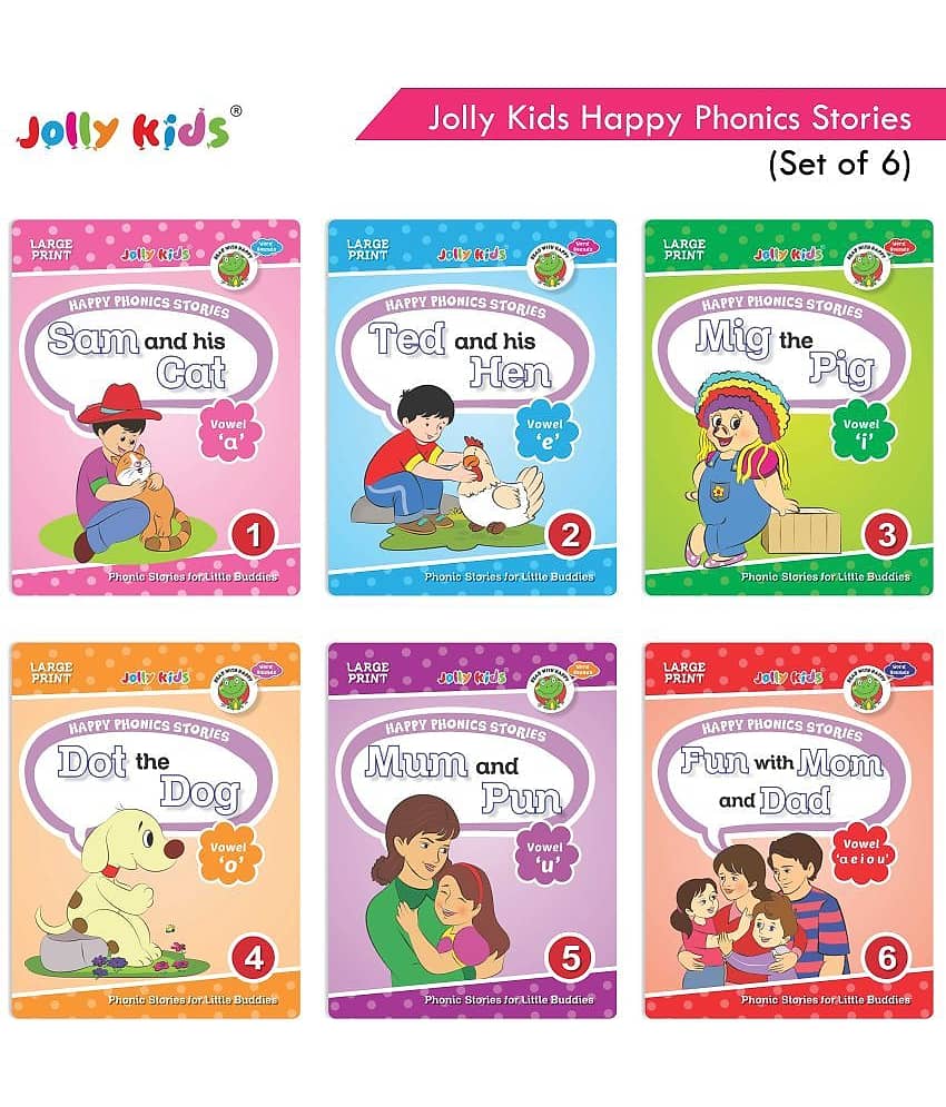 Jolly Kids Happy Phonics Stories (Set of 6) - Stationery | Buy online on ZillyBuy