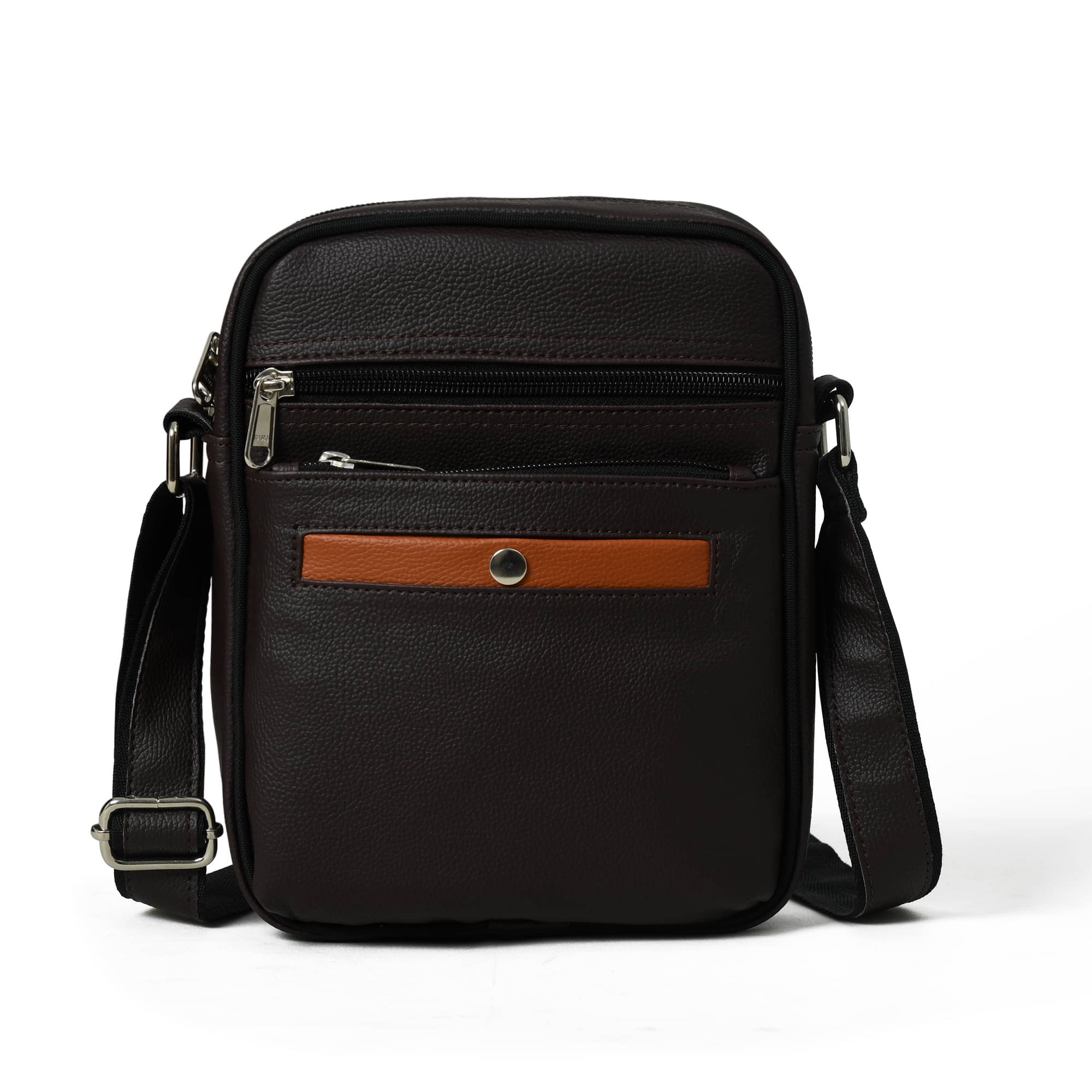     			MATRICE - Brown Solid Messenger Bag