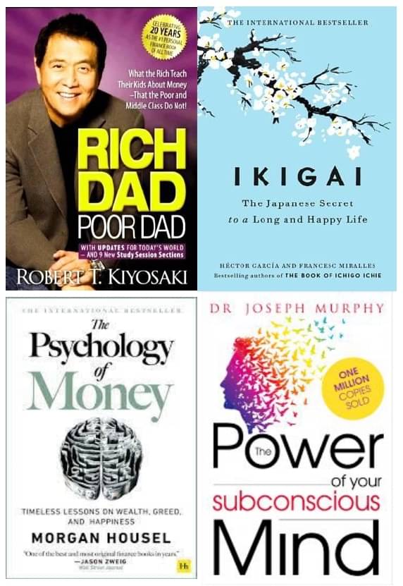     			Rich Dad Poor Dad + Ikigai + The Psychology of Money + The Power of Subconscious Mind