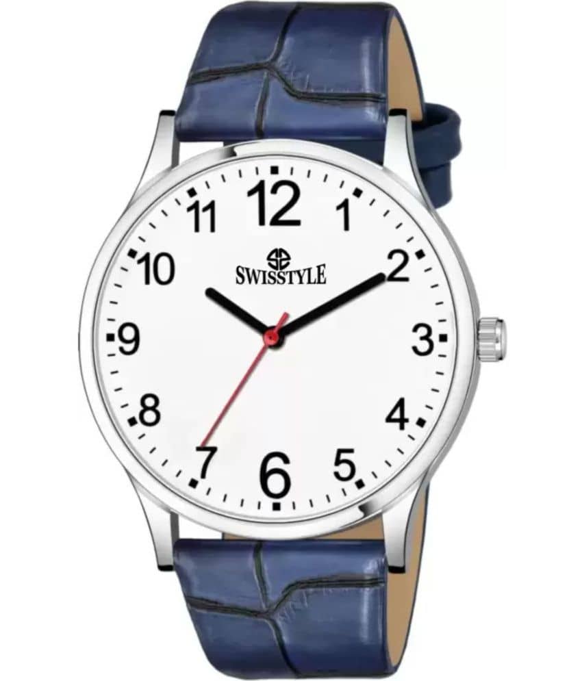 Swisstyle - Blue Leather Analog Men's Watch