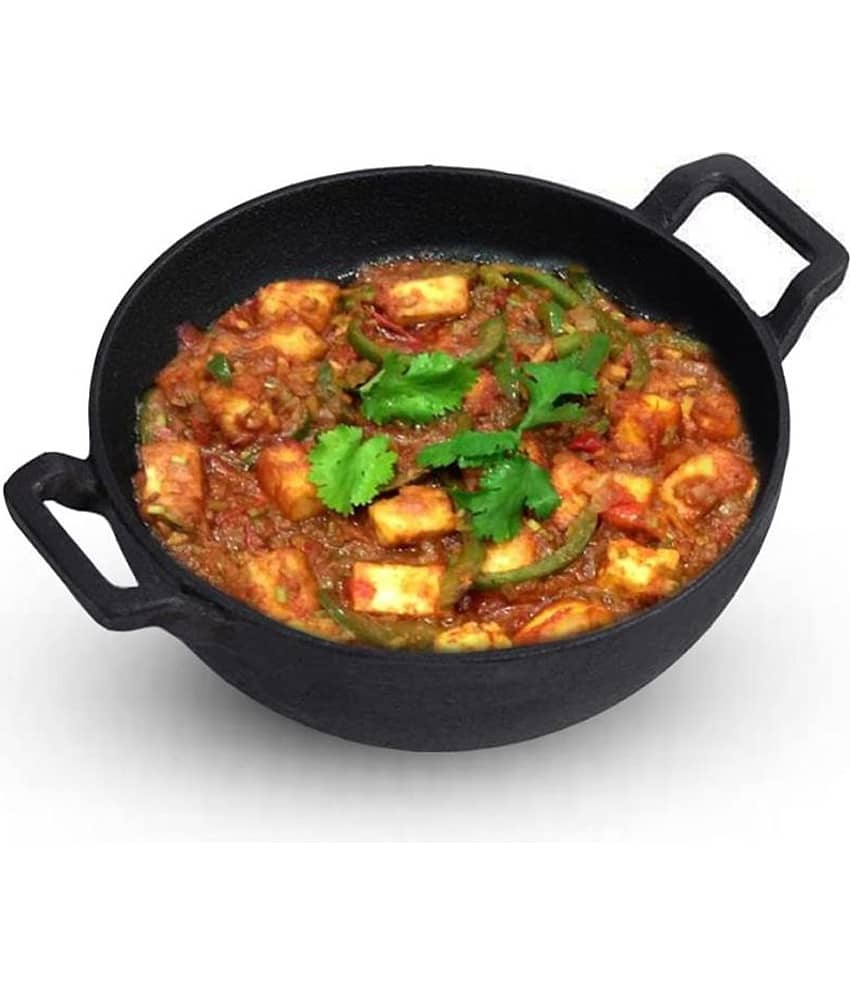 The Indus Valley - Iron Non coated Shallow Kadhai 4 mm ( 2 ) L - Cookware | Buy online on ZillyBuy