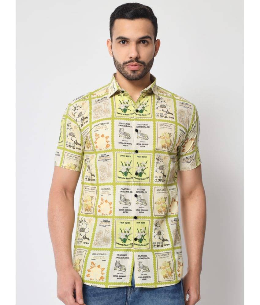VERTUSY - Yellow 100% Cotton Regular Fit Men's Casual Shirt ( Pack of 1 ) VERTUSY - Yellow 100% Cotton Regular Fit Men's Casual Shirt ( Pack of 1 )