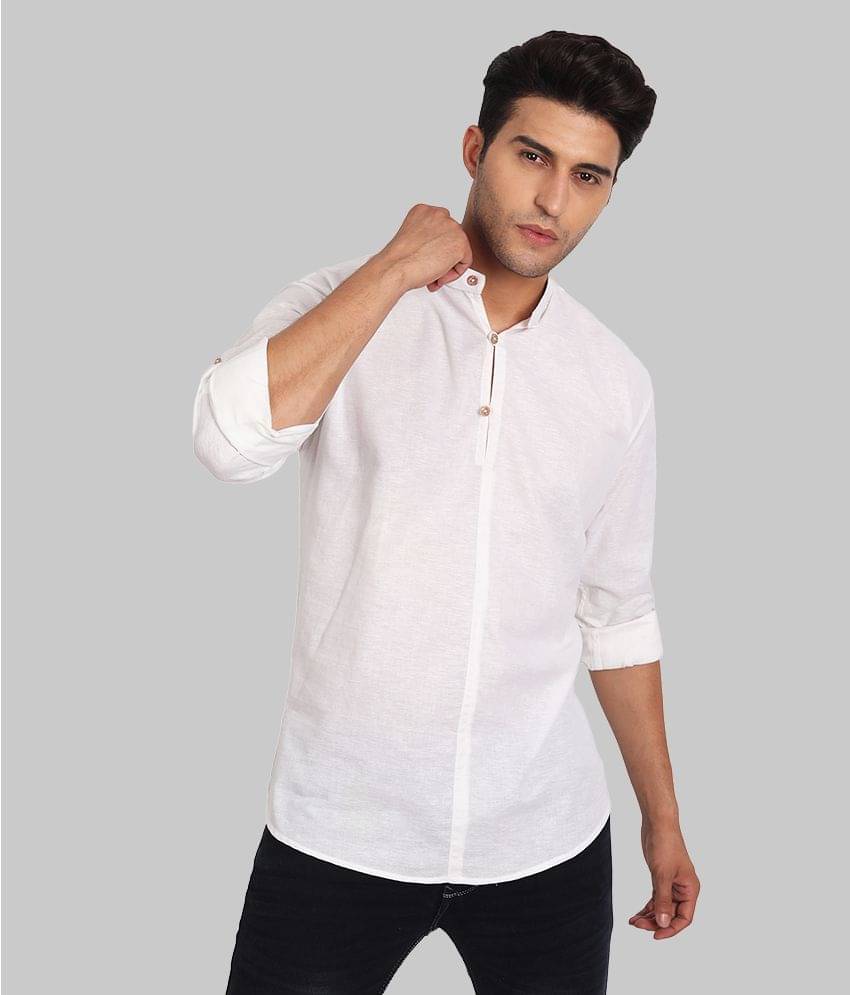     			Vida Loca - White 100% Cotton Slim Fit Men's Casual Shirt ( Pack of 1 )