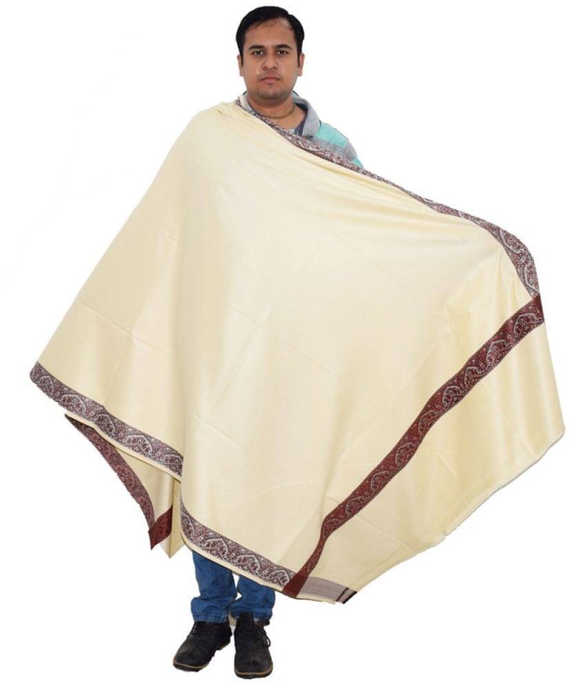 Vrinde Beige Solid Shawl - ( Pack of 1 ) Vrinde Beige Solid Shawl - ( Pack of 1 )