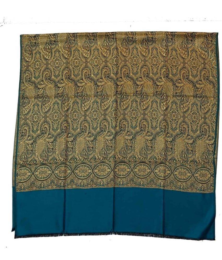 Vrinde Blue Self Design Shawl - ( Pack of 1 ) Vrinde Blue Self Design Shawl - ( Pack of 1 )