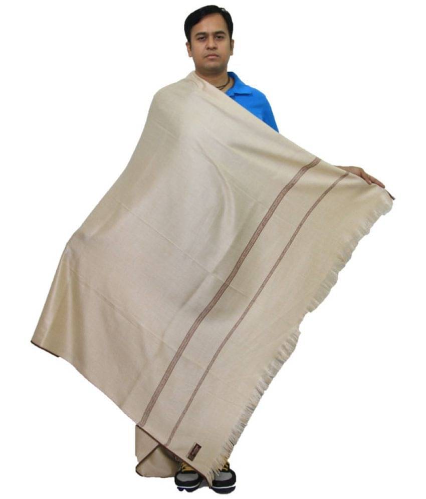 Vrinde Off White Self Design Shawl - ( Pack of 1 ) Vrinde Off White Self Design Shawl - ( Pack of 1 )