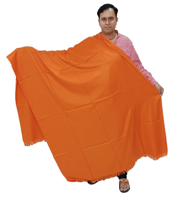     			Vrinde Orange Solid Shawl - ( Pack of 1 )