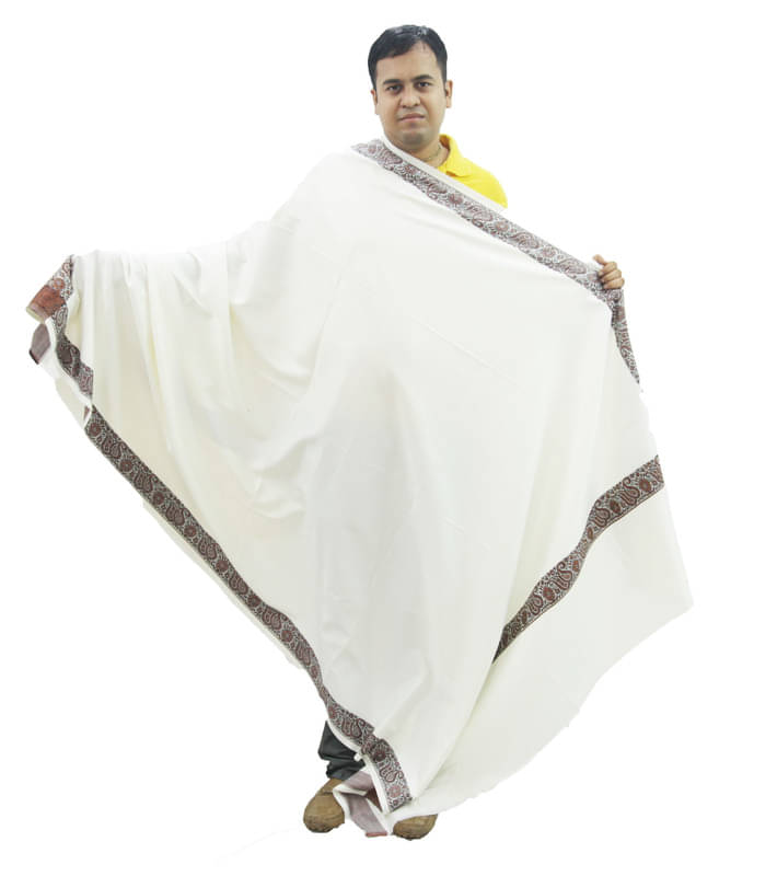 Vrinde White Solid Shawl - ( Pack of 1 ) Vrinde White Solid Shawl - ( Pack of 1 )