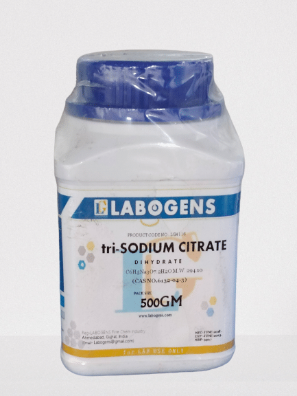     			tri-SODIUM CITRATE Extra Pure (dihydrate) 500GM