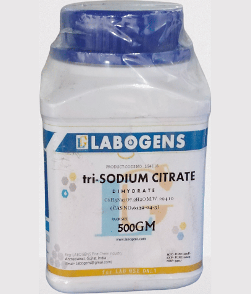 tri-SODIUM CITRATE Extra Pure (dihydrate) 500GM - Stationery | Buy online on ZillyBuy