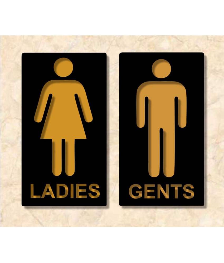 Asmi Collection Self Adhesive Acrylic Ladies & Gents Toilet Bathroom Sticker ( 14 x 8 cms ) Asmi Collection Self Adhesive Acrylic Ladies & Gents Toilet Bathroom Sticker ( 14 x 8 cms )