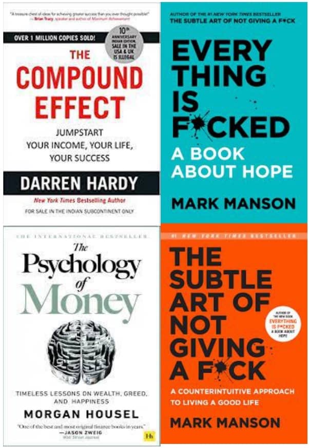 Best 4books Combo:Compound Effect+The Psychology Of Money+sublte+everything (Paperback, Mark, Morgan, Darren) - Stationery | Buy online on ZillyBuy