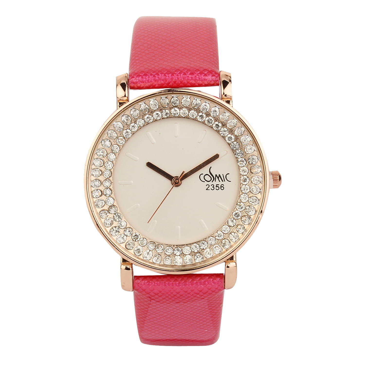     			Cosmic - Pink Leather Analog Womens Watch