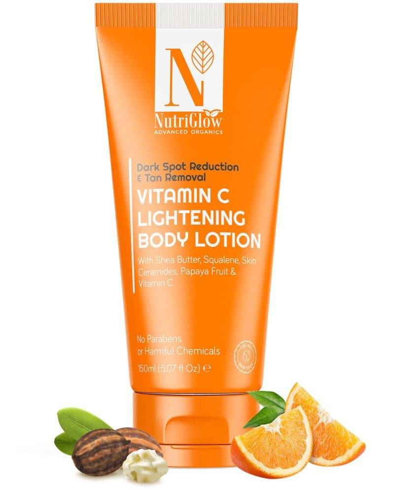     			Nutriglow Advanced Organics Vitamin C Lightening Body Lotion for Deep Moisture, Brightening- Men and Women, 150mL