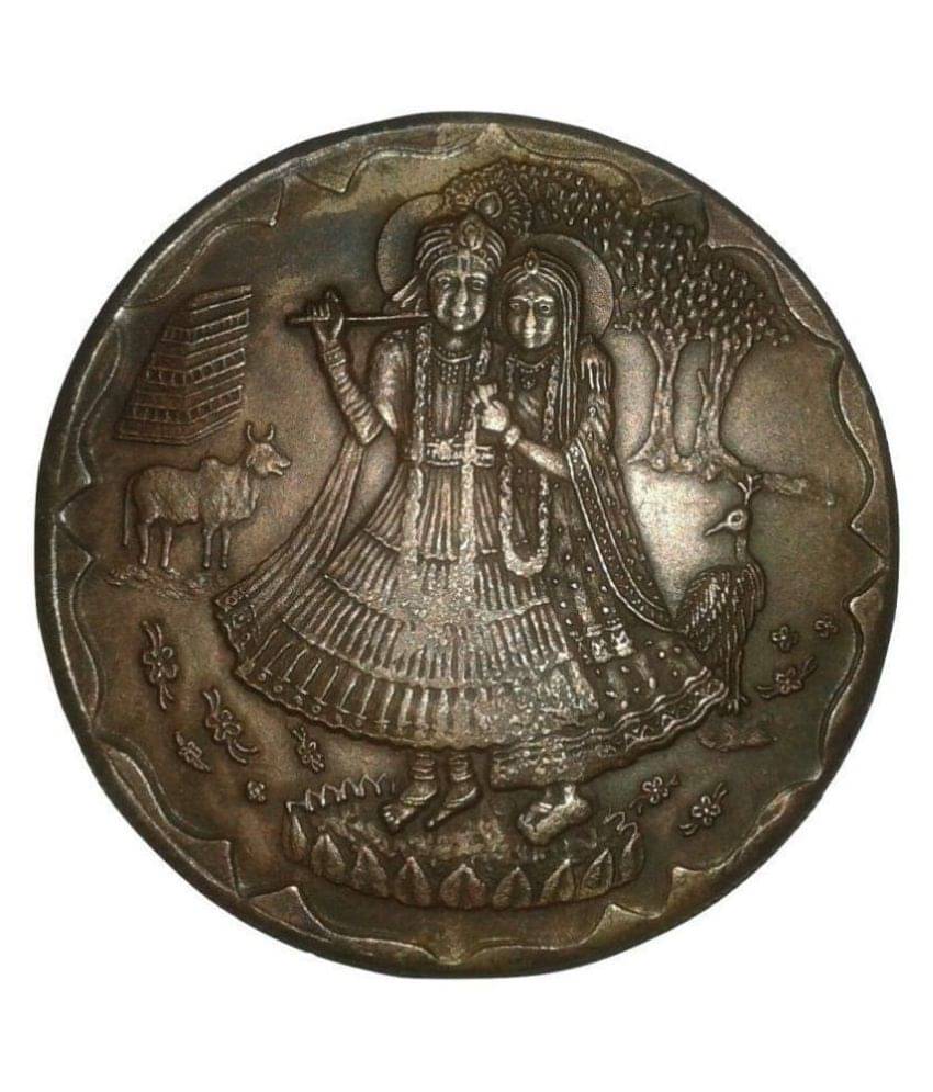 Sanjay Online Store - RADHA KRISHNA 1818 EAST I.CO. BIG 45 GM 1 Numismatic Coins Sanjay Online Store - RADHA KRISHNA 1818 EAST I.CO. BIG 45 GM 1 Numismatic Coins
