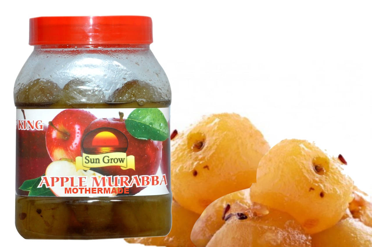 Sun Grow MOTHERMADE Home Made Ghar Ka Bana Organic Sweet Apple Murabba of Kashmire Apples Pickle 1000 g     			Sun Grow MOTHERMADE Home Made Ghar Ka Bana Organic Sweet Apple Murabba of Kashmire Apples Pickle 1000 g