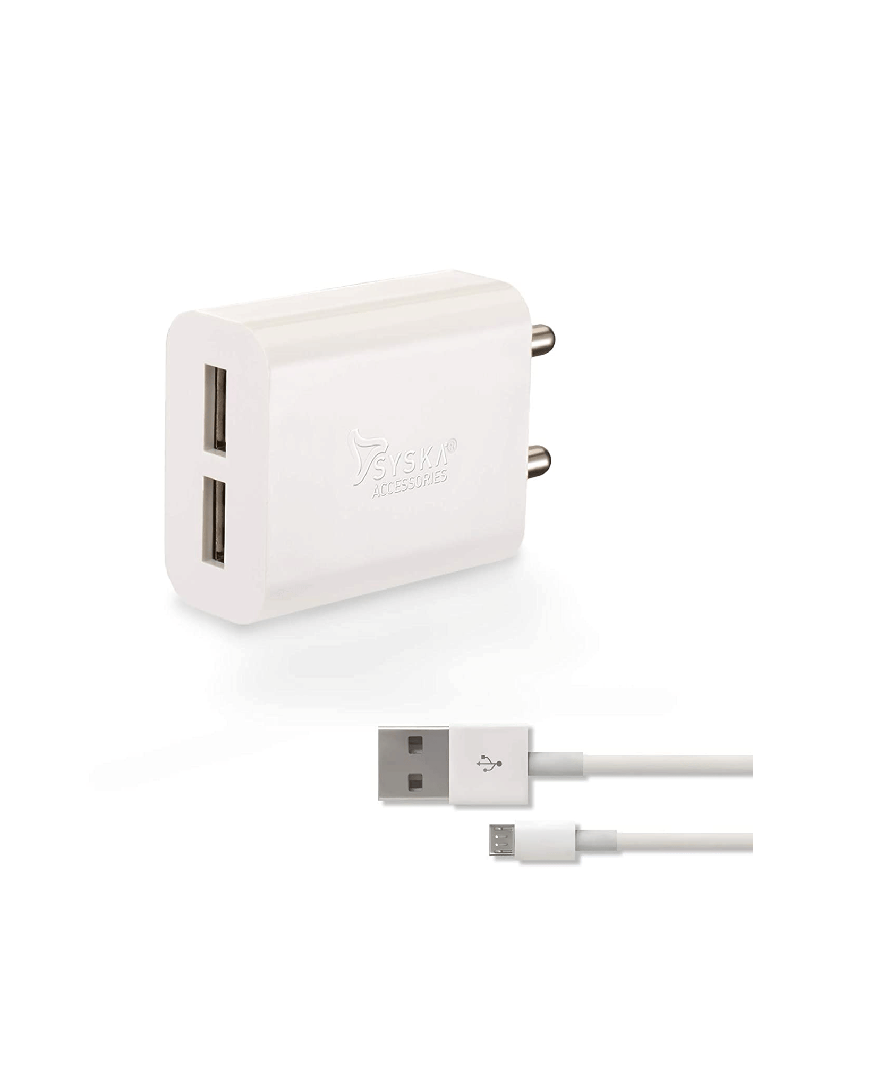     			Syska - USB 2.4A Wall Charger
