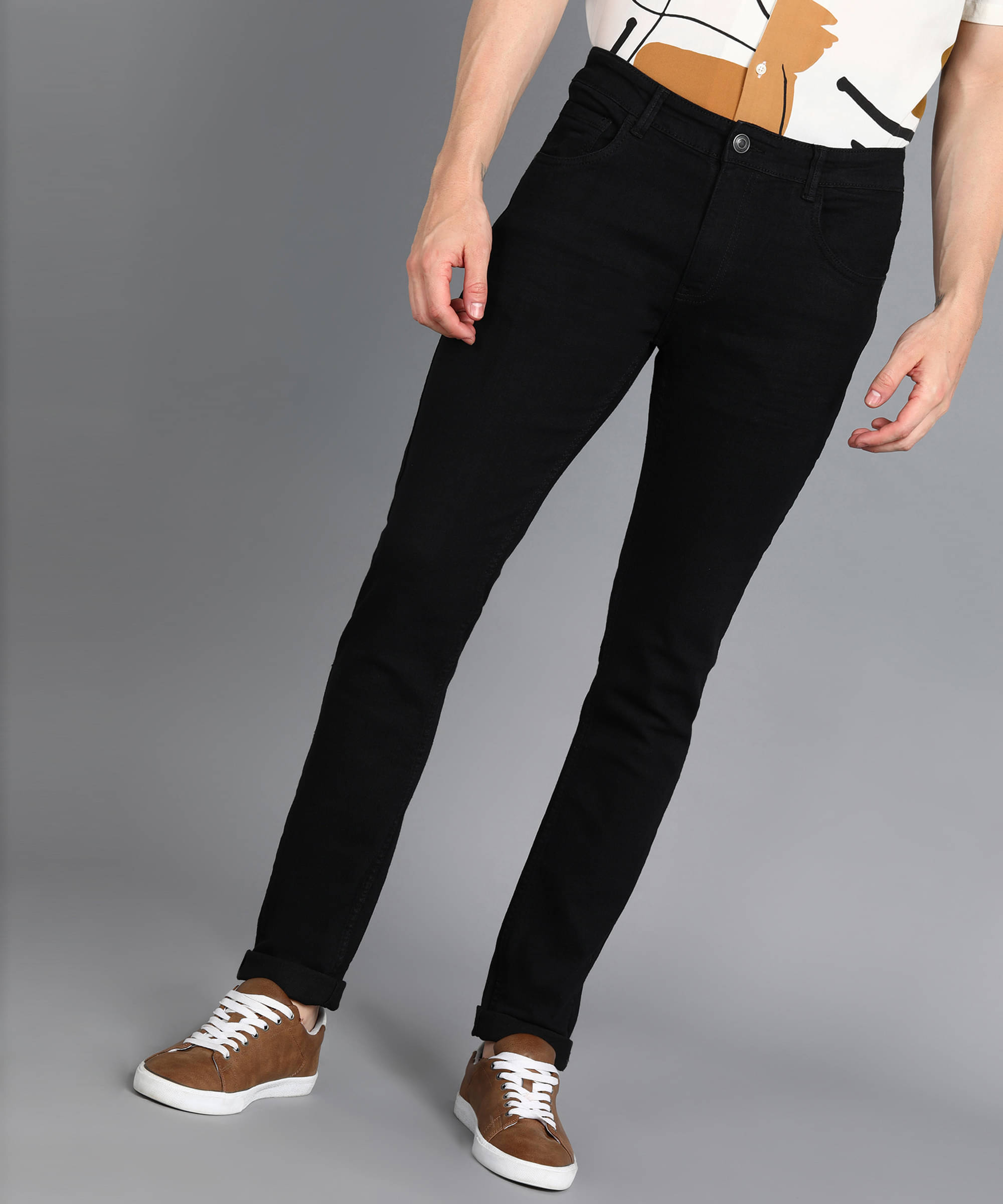     			Urbano Fashion - Black Denim Skinny Fit Men's Jeans ( Pack of 1 )