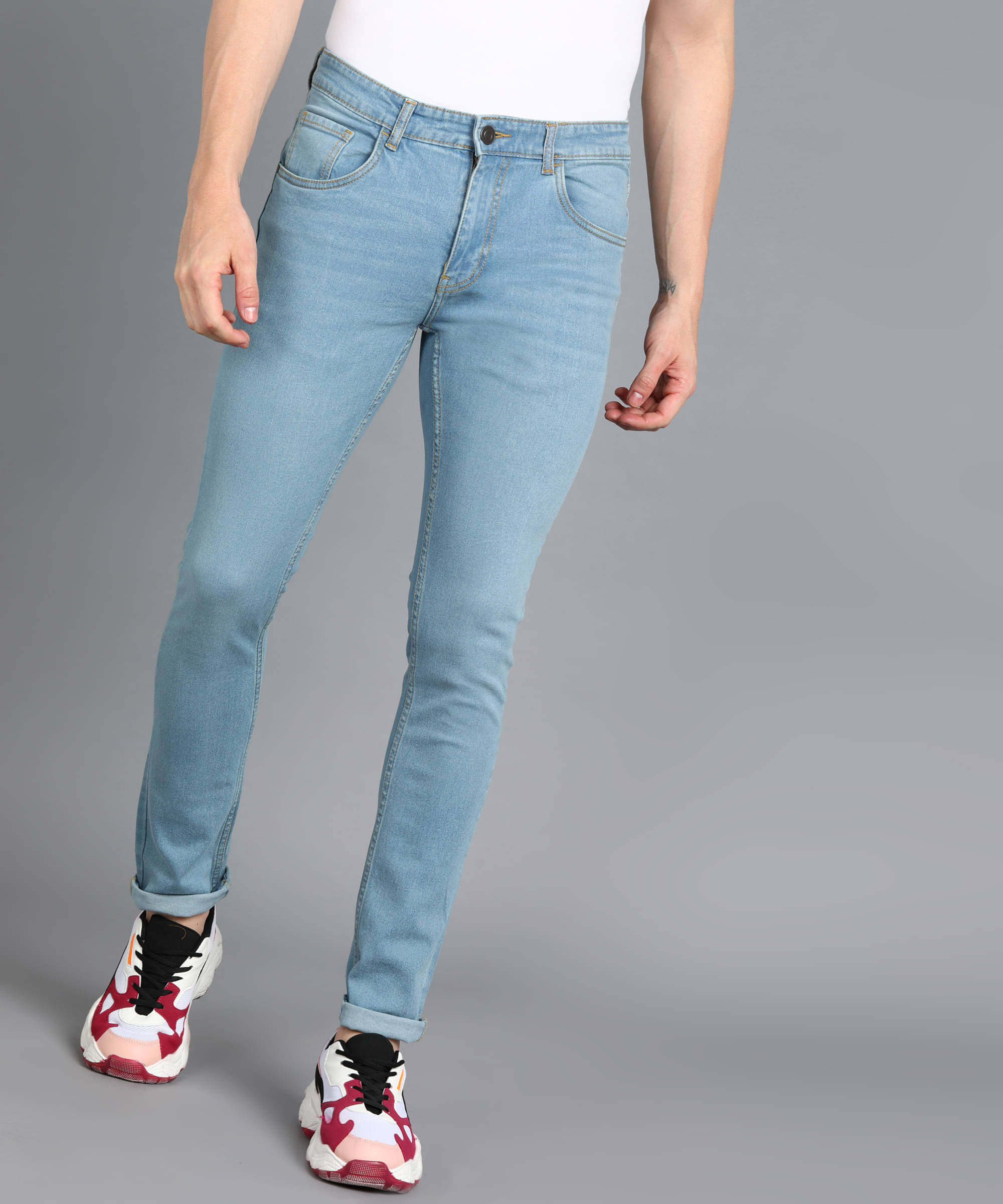     			Urbano Fashion - Blue Denim Skinny Fit Men's Jeans ( Pack of 1 )