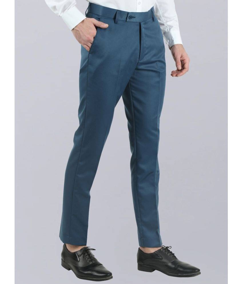     			VEI SASTRE Blue Slim Formal Trouser ( Pack of 1 )