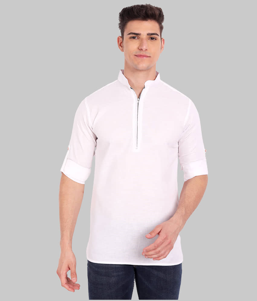 Vida Loca - Gold Cotton Men's Shirt Style Kurta ( Pack of 1 ) - Kurtas & Kurta Sets | Buy online on ZillyBuy