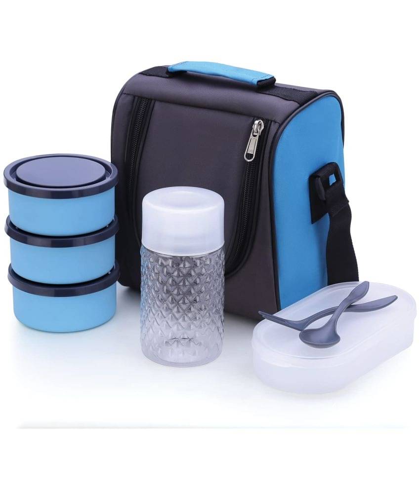     			Analog kitchenware - School,College,Office Lunch Box/Tiffin Blue Stainless Steel Lunch Box ( Pack of 1 ) 250 ml