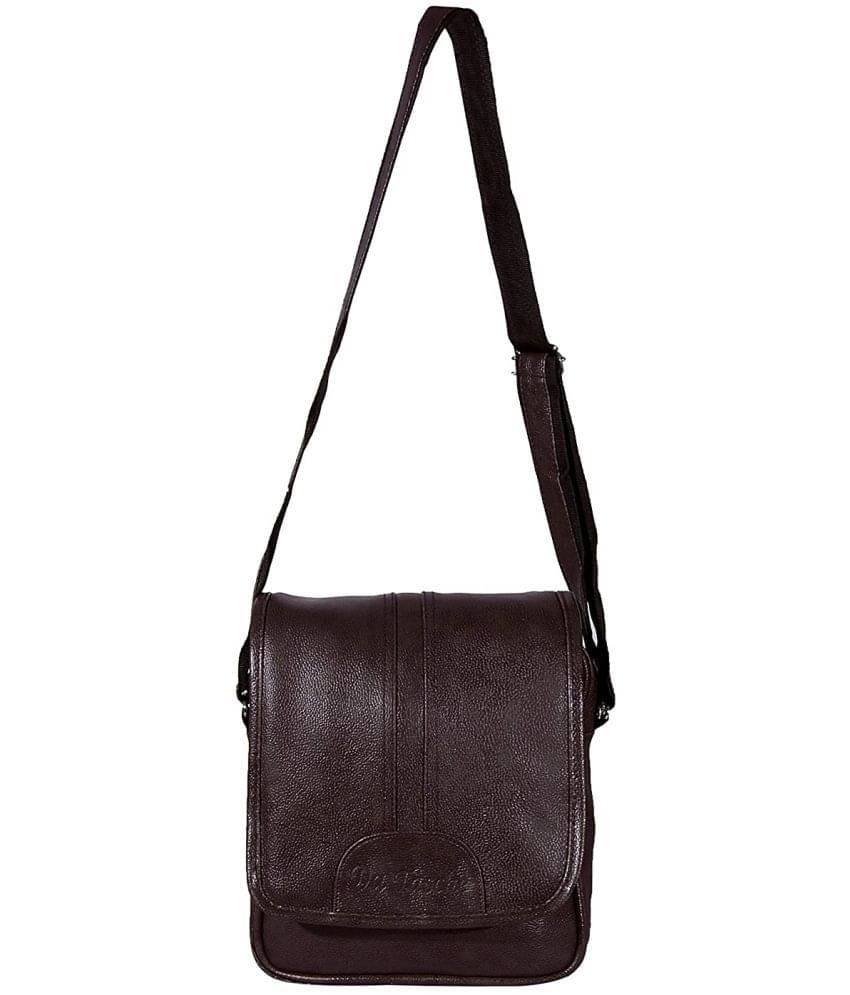     			Apnav - Brown Solid Messenger Bag