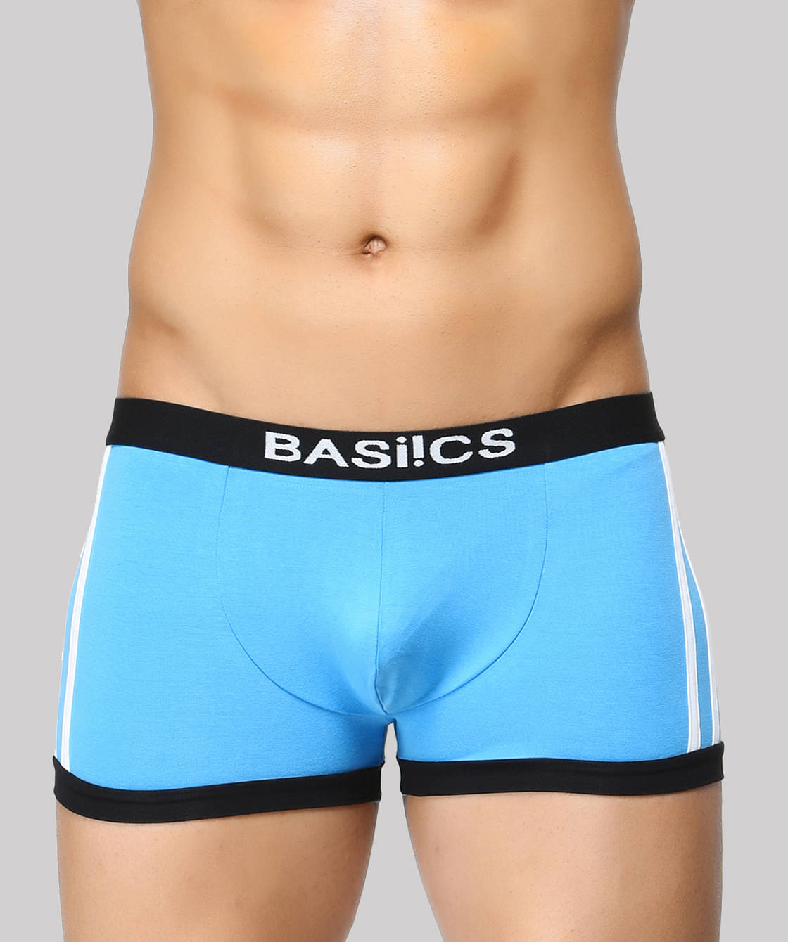     			BASIICS By La Intimo Pack of 1 Spandex Trunks For Men's ( Blue )