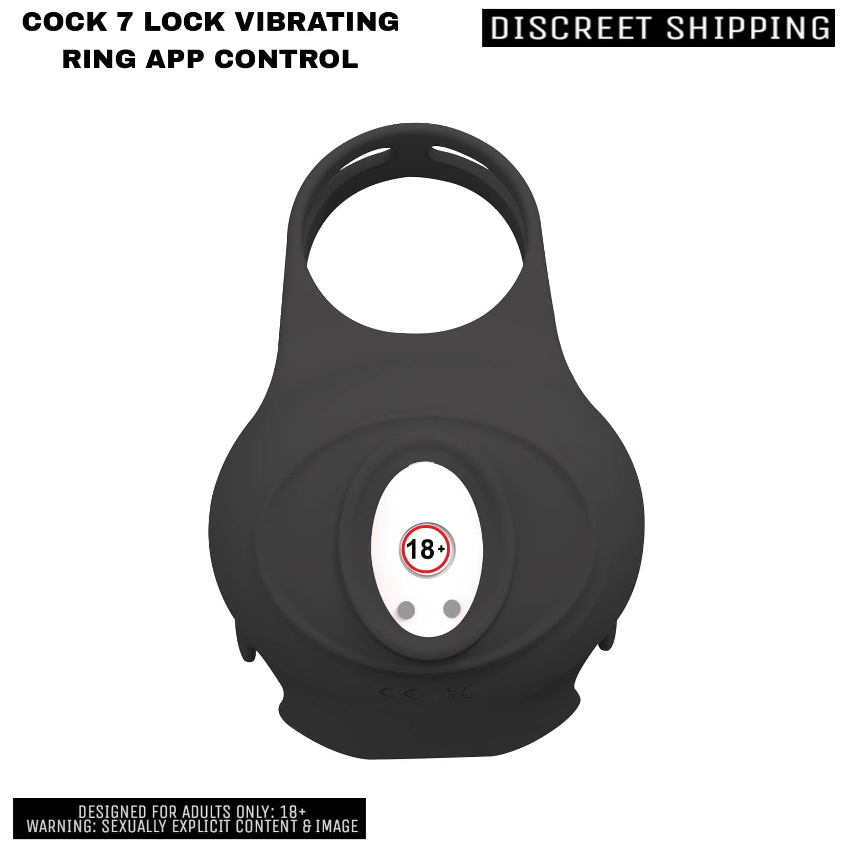 COCK 7 LOCK VIBRATING RING APP Control For Men