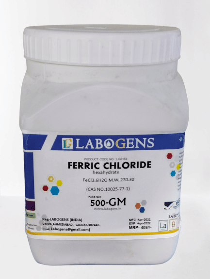 FERRIC CHLORIDE (hexahydrate) 500GM