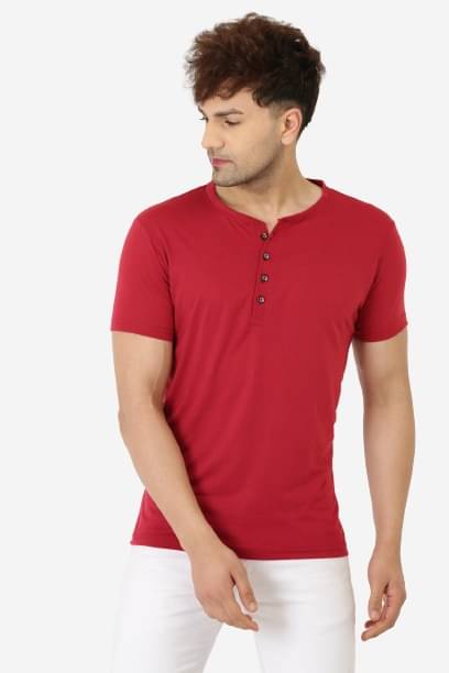     			Leotude Pack of 1 Cotton Blend Regular Fit Men's T-Shirt ( Maroon )