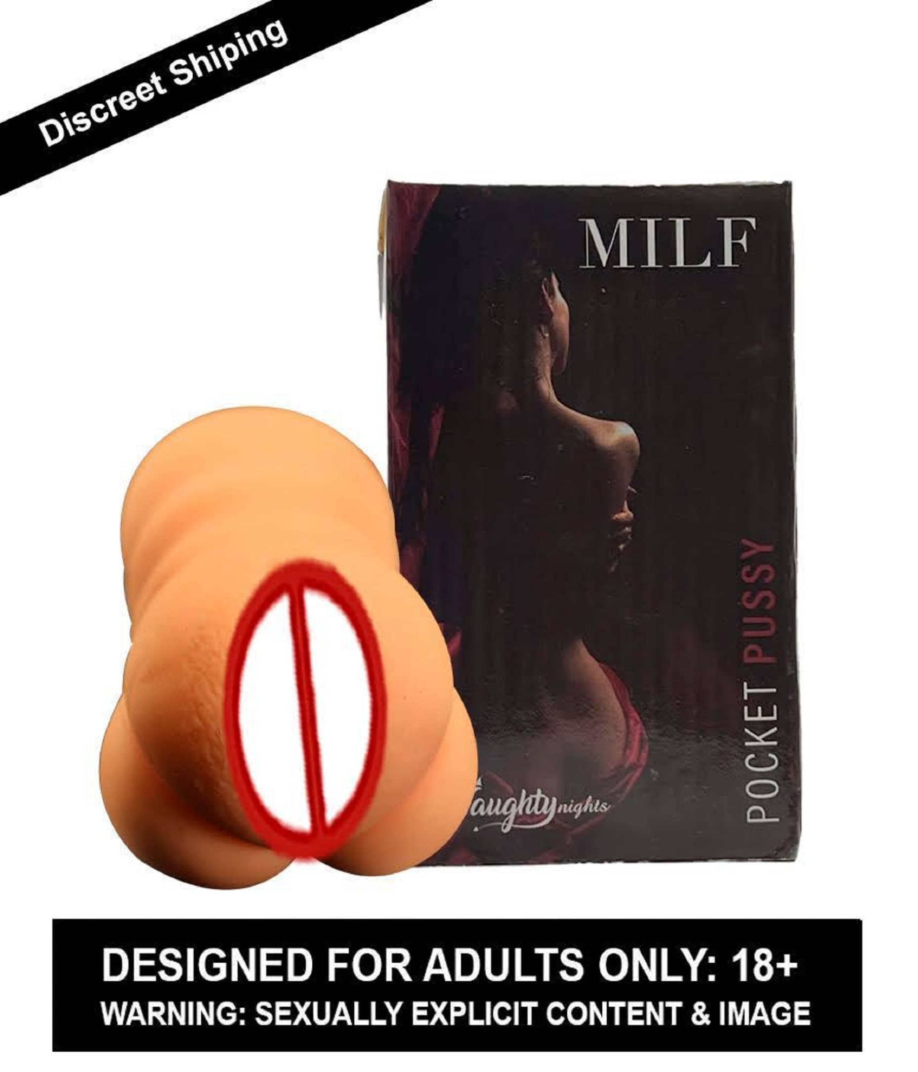 Male Masturbator Vaginal Flesh Pocket Pussy Light Sex Toy for Men Realistic Pocket Stroker- MILF