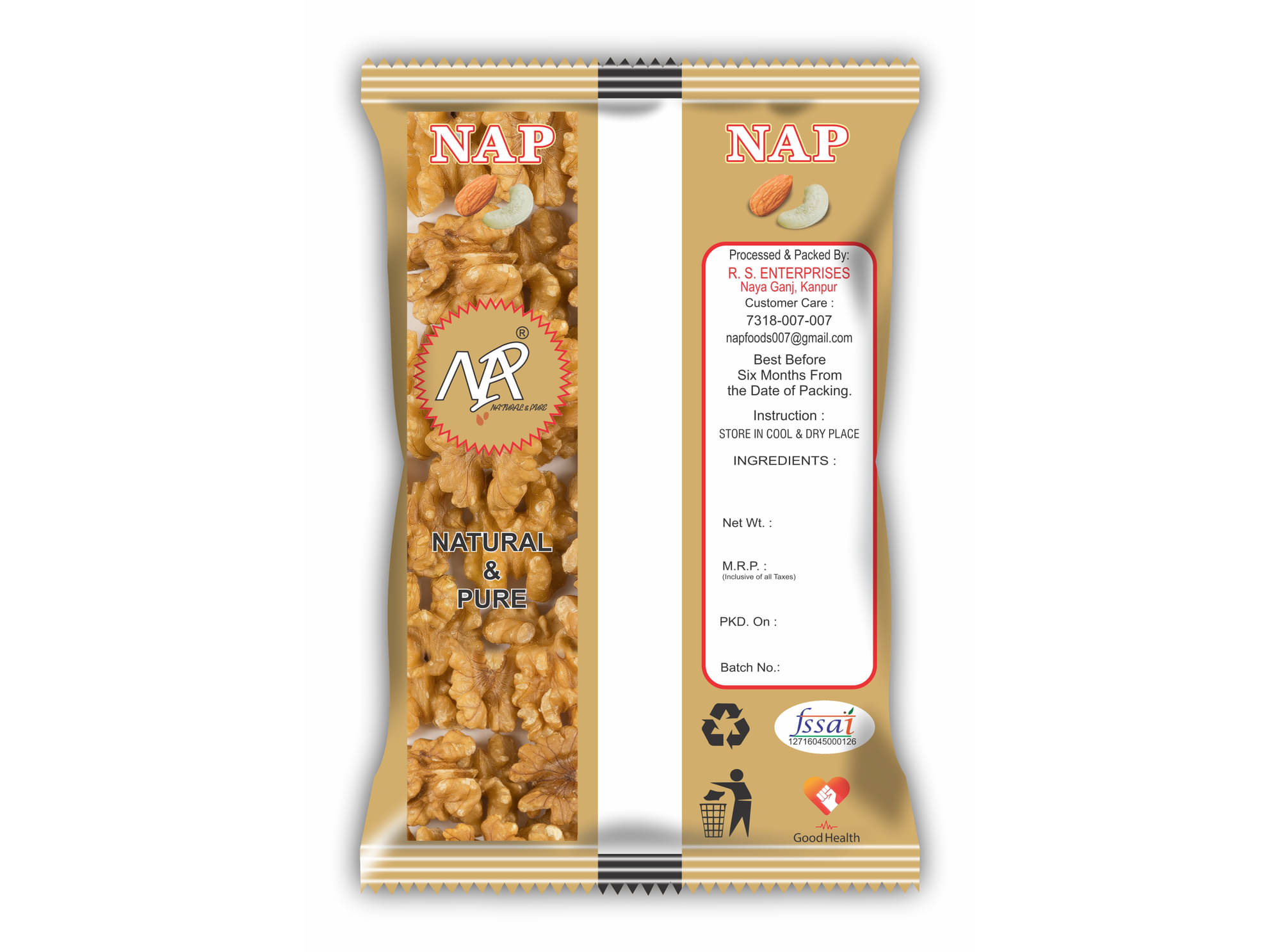 Nap Premium Quality Walnut Kernel (Akhrot Giri) 100 Gms Nap Premium Quality Walnut Kernel (Akhrot Giri) 100 Gms