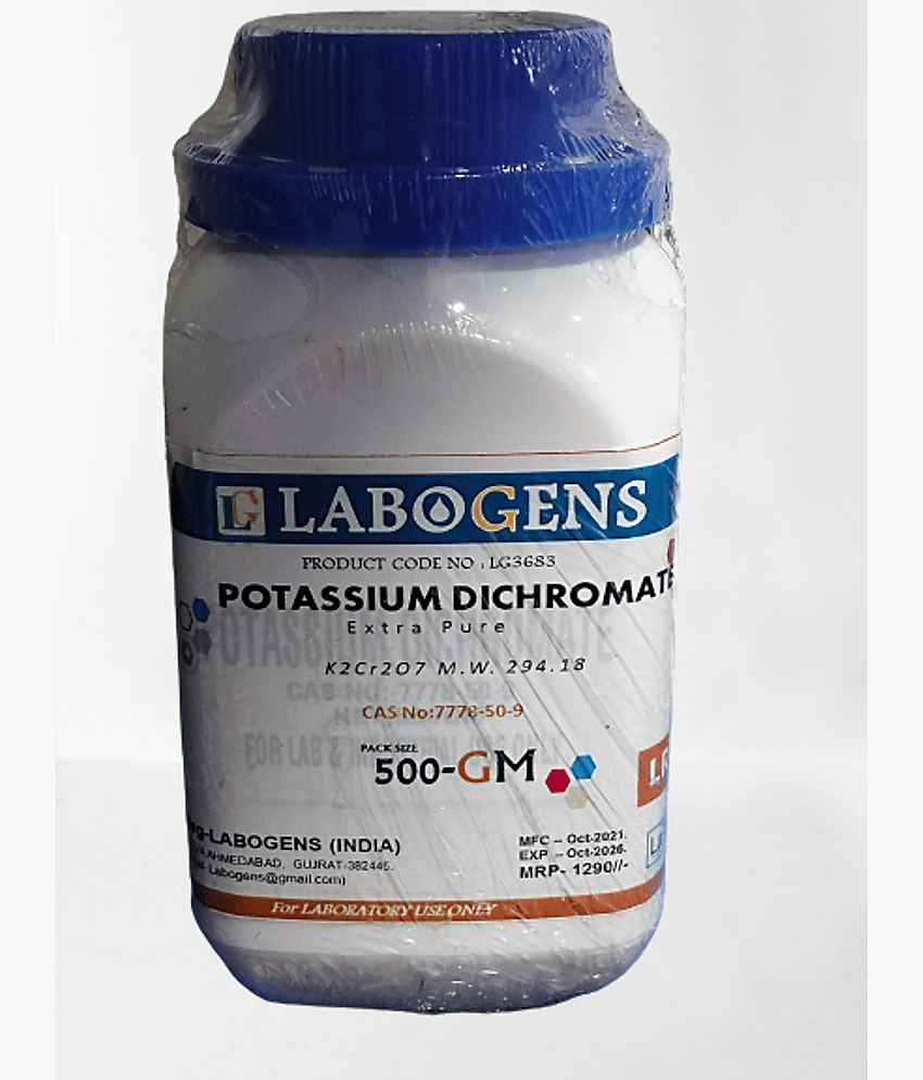 POTASSIUM DICHROMATE Extra Pure 500GM - Stationery | Buy online on ZillyBuy