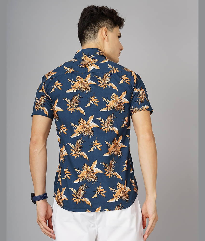 Paul Street - Blue 100% Cotton Slim Fit Men's Casual Shirt ( Pack of 1 )