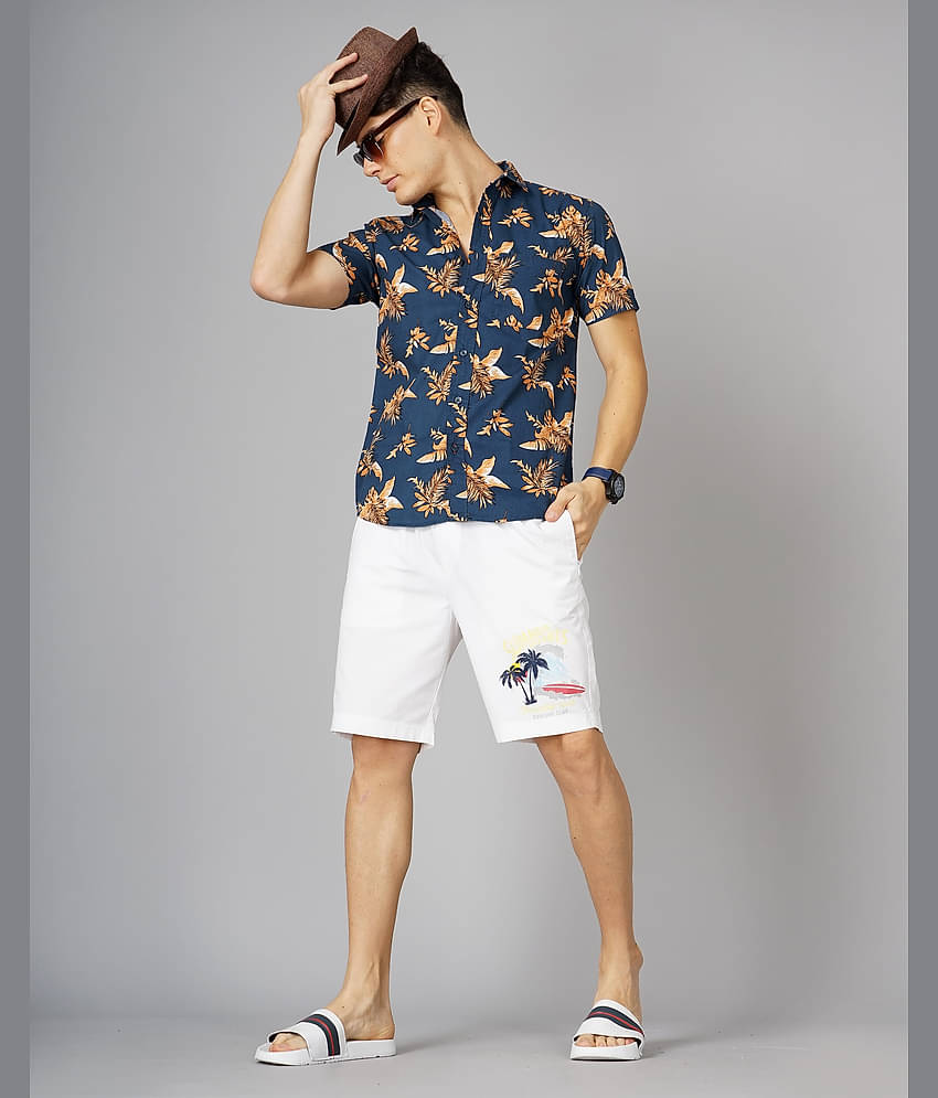 Paul Street - Blue 100% Cotton Slim Fit Men's Casual Shirt ( Pack of 1 )