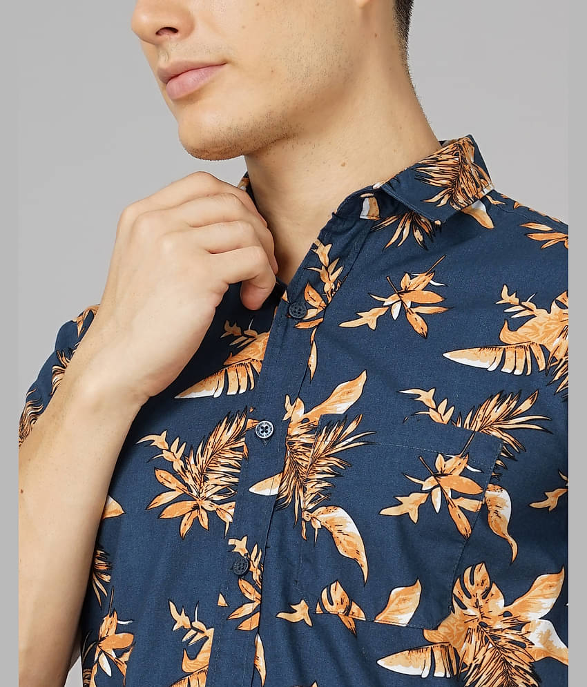 Paul Street - Blue 100% Cotton Slim Fit Men's Casual Shirt ( Pack of 1 )