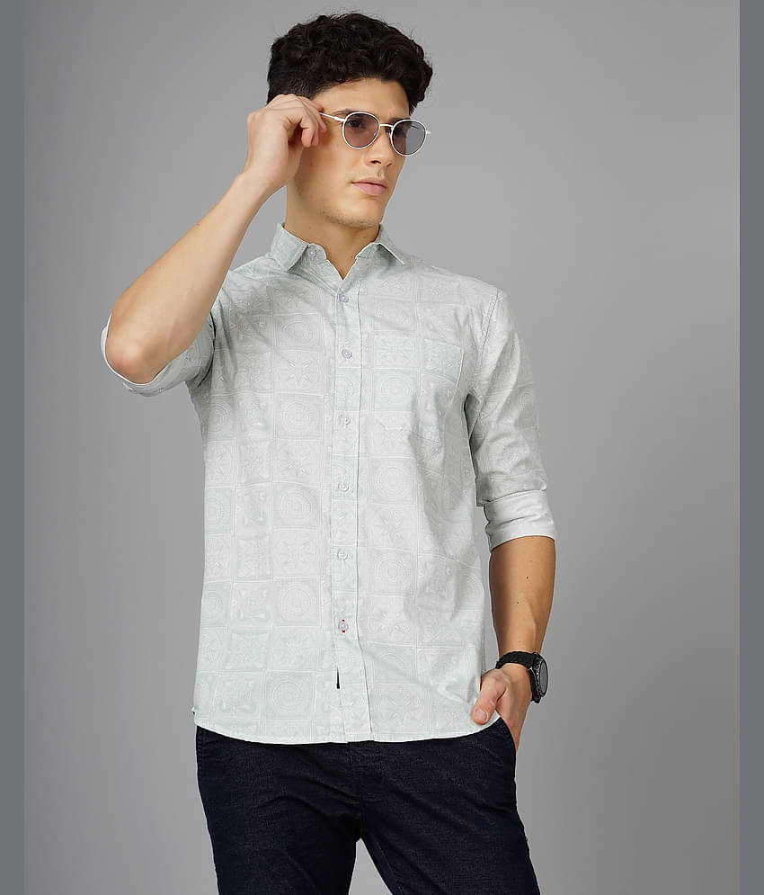 Paul Street - Green 100% Cotton Slim Fit Men's Casual Shirt ( Pack of 1 )