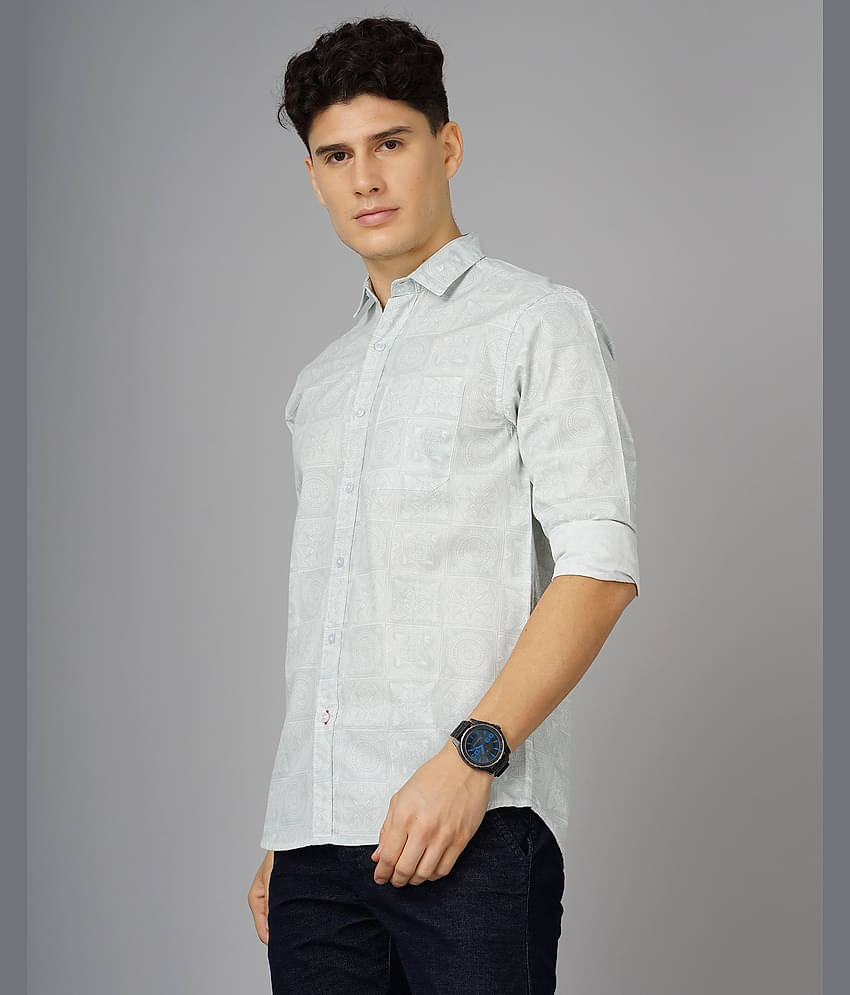 Paul Street - Green 100% Cotton Slim Fit Men's Casual Shirt ( Pack of 1 )