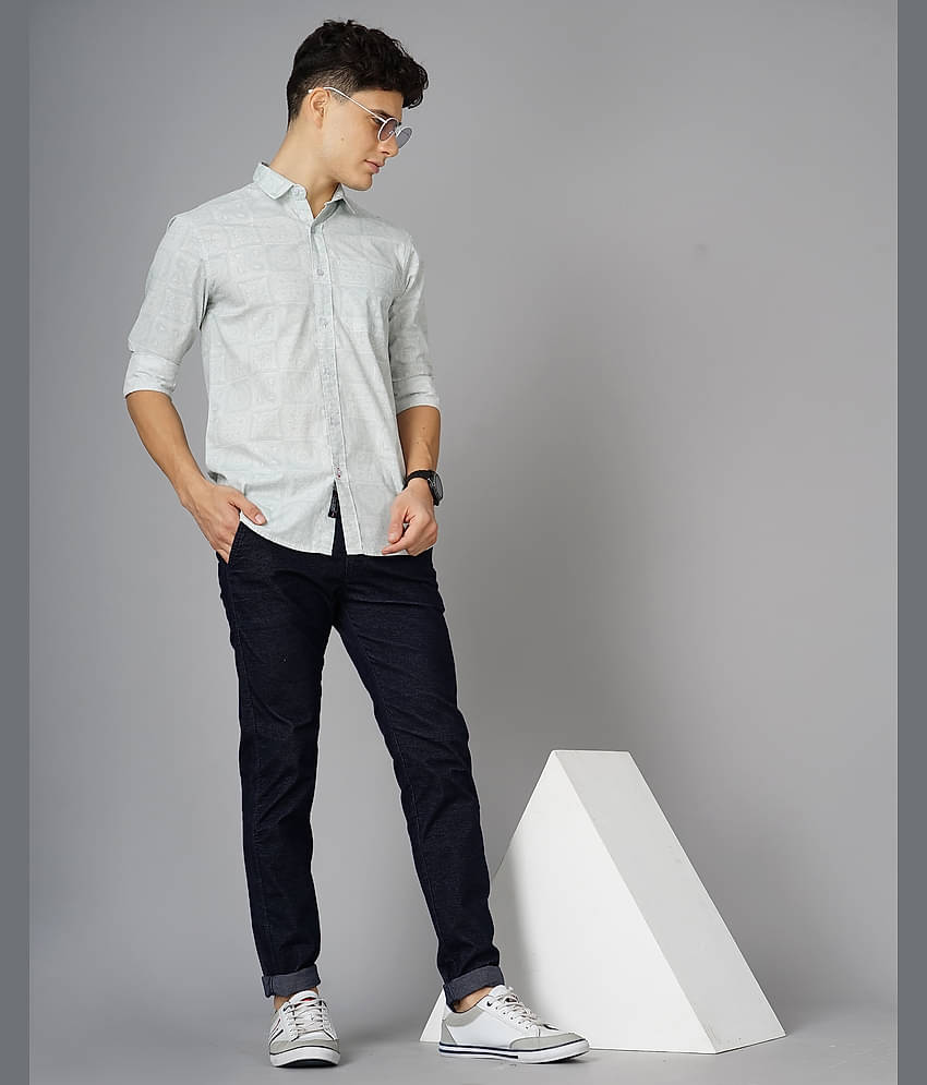 Paul Street - Green 100% Cotton Slim Fit Men's Casual Shirt ( Pack of 1 )