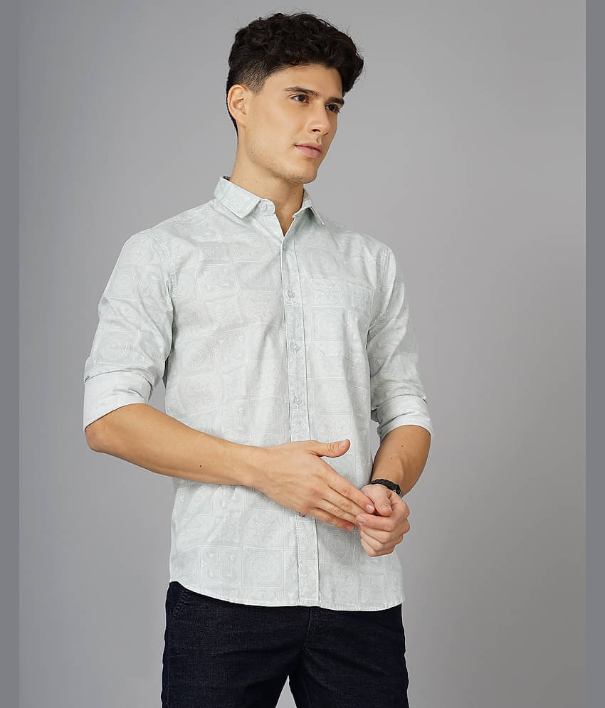 Paul Street - Green 100% Cotton Slim Fit Men's Casual Shirt ( Pack of 1 )