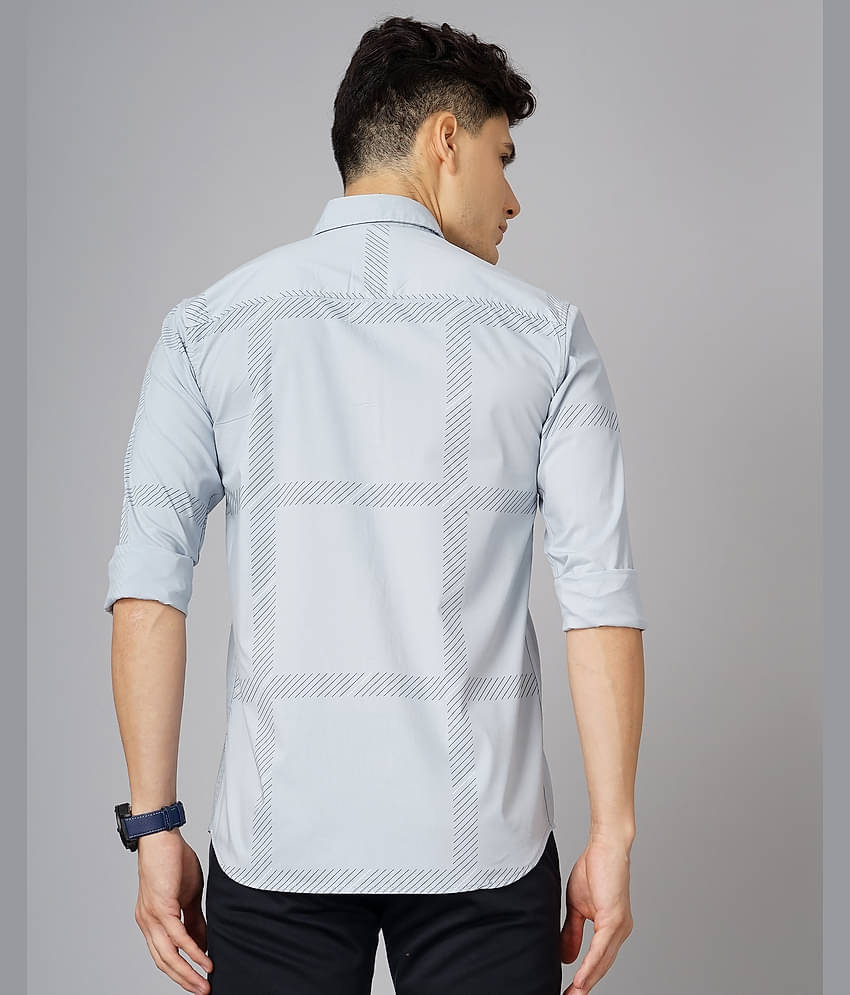 Paul Street - Grey 100% Cotton Slim Fit Men's Casual Shirt ( Pack of 1 )