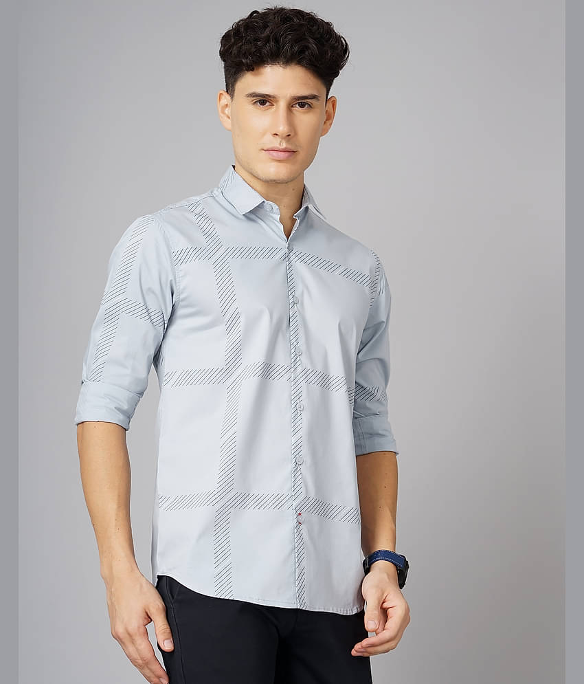 Paul Street - Grey 100% Cotton Slim Fit Men's Casual Shirt ( Pack of 1 )